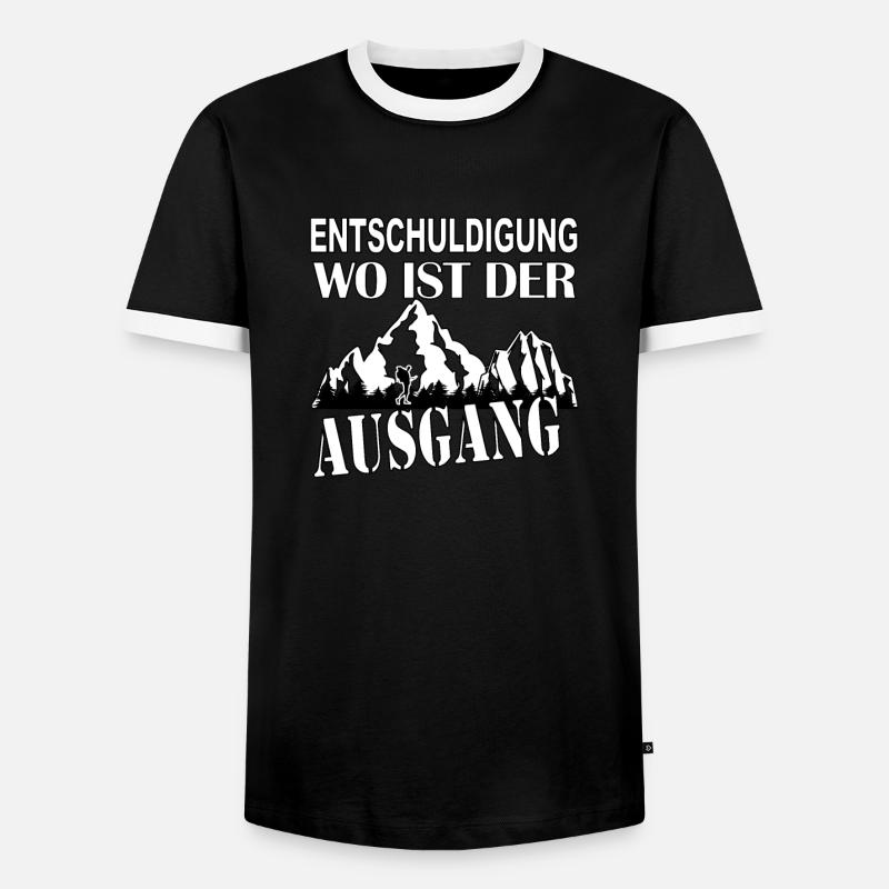 where is the exit - Men's Ringer Shirt - black/white
