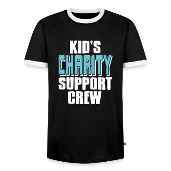 Kid’s Charity Support Crew Cool Retro Charity - T-shirt contrasté Homme - noir/blanc - Devant - AI Model Female 172 light (172cm) & AI Model Male 178 light (178cm)