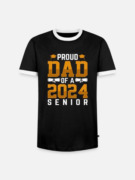 Lustige Stolzer Vater Eines Abschlussgeschenks - Männer Kontrast-T-Shirt - Schwarz/Weiß