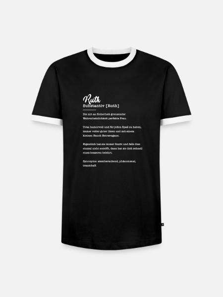 Ruth Substantiv Namensbedeutung Herkunft - Männer Kontrast-T-Shirt - Schwarz/Weiß