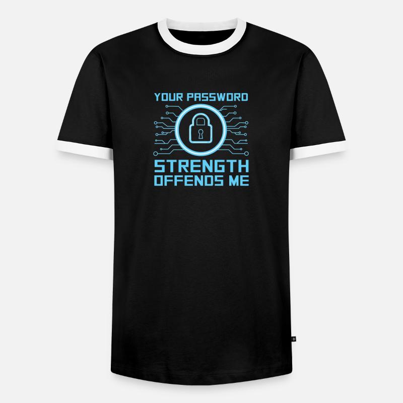 Hacker Programmer Developer Computer Science - Men's Ringer Shirt - black/white