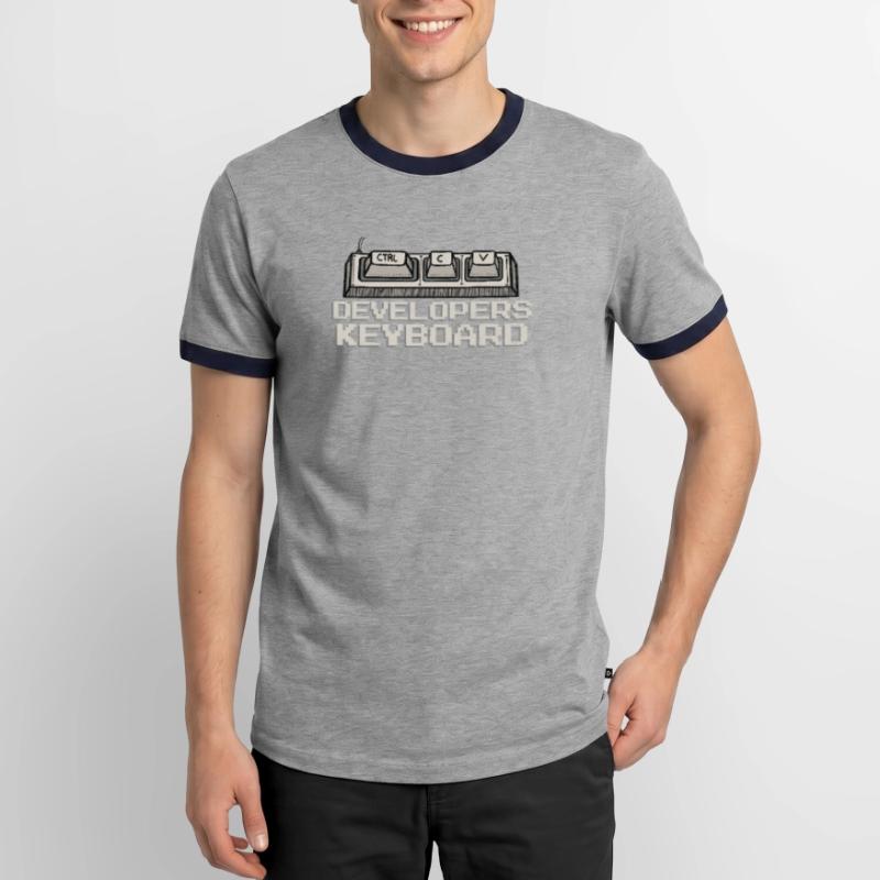 Developer Coder Funny Programming Humor Software Men's Ringer Shirt