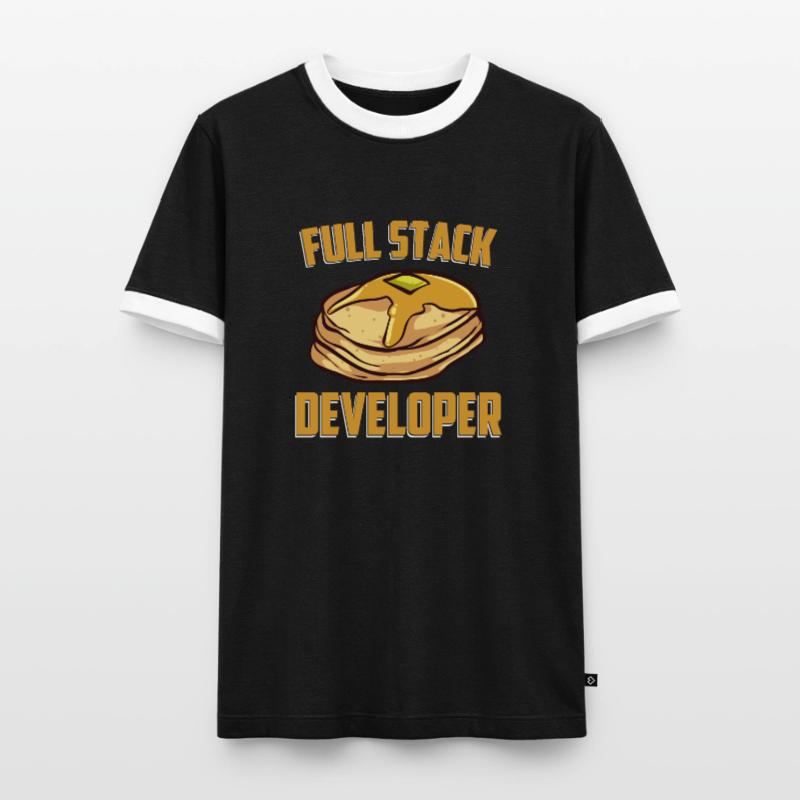 Full Stack Entwickler - Informatik Programmierer Männer Kontrast-T-Shirt