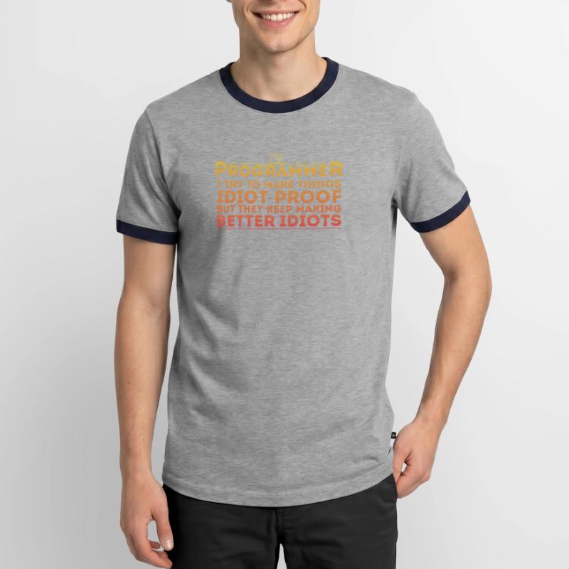 Drôle Programmeur Humour Codeur Informatique Programmation T-shirt contrasté Homme
