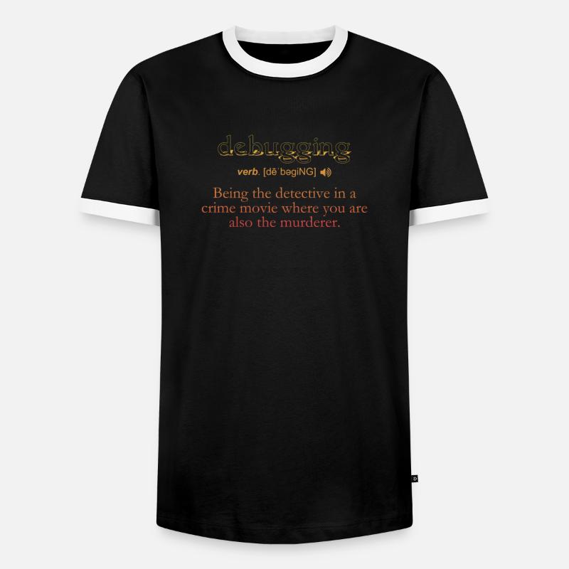 Debugdefinition - Computer Science Programmer - Männer Kontrast-T-Shirt - Schwarz/Weiß