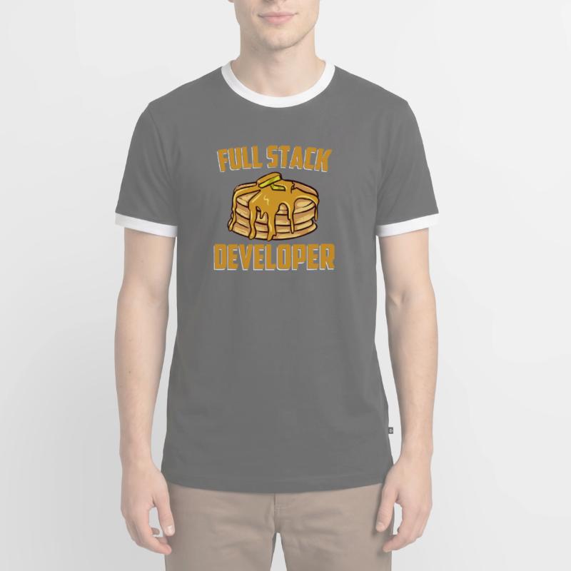 Full Stack Entwickler - Computer Coding Programmierer Männer Kontrast-T-Shirt