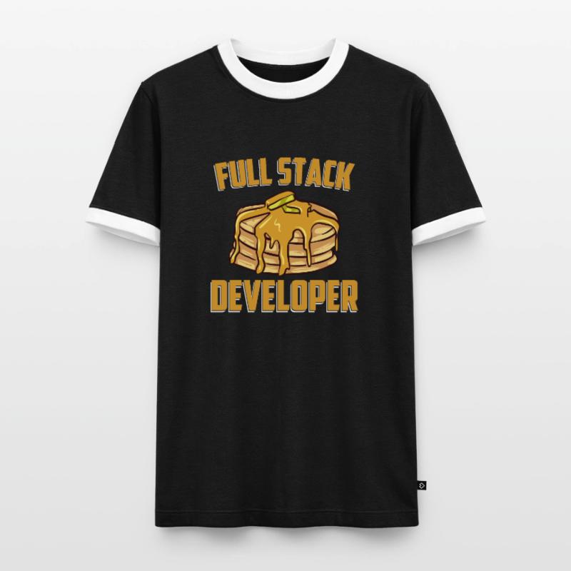 Full Stack Entwickler - Computer Coding Programmierer Männer Kontrast-T-Shirt