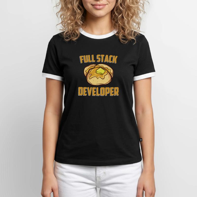 Full Stack Developer - Computer-Software-Programm Männer Kontrast-T-Shirt