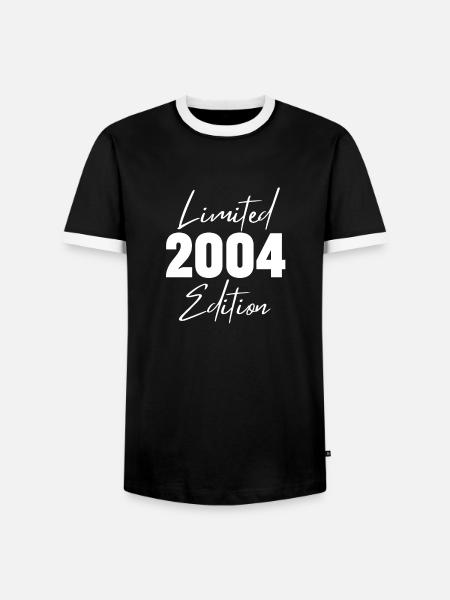 2004 Limited Edition - Männer Kontrast-T-Shirt - Schwarz/Weiß