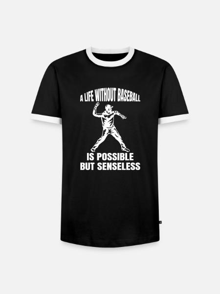Baseball Baseballer Baseballspieler Baseballteam - Männer Kontrast-T-Shirt - Schwarz/Weiß