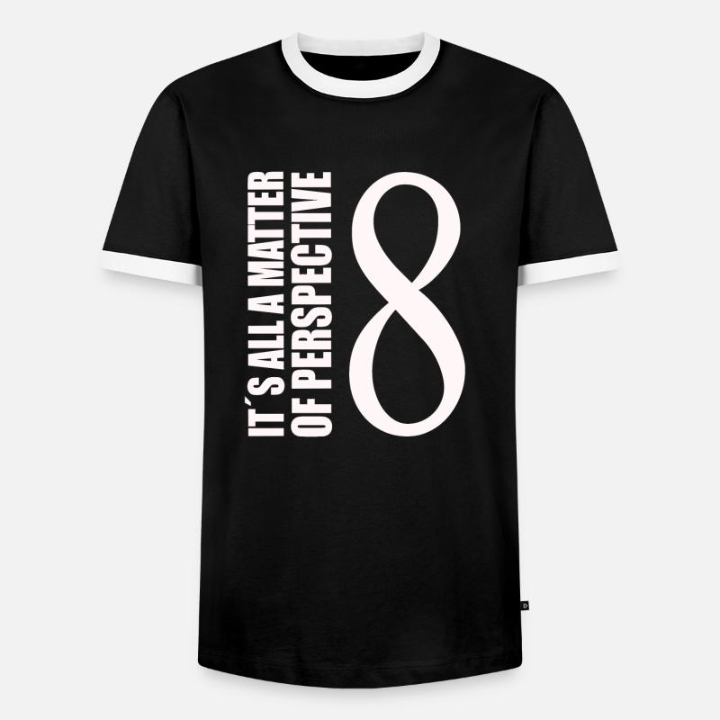funny math physics science - Men's Ringer Shirt - black/white