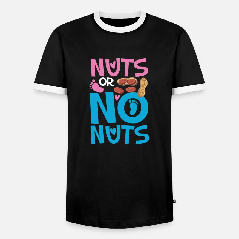 Nüsse oder Keine - Männer Kontrast-T-Shirt - Schwarz/Weiß