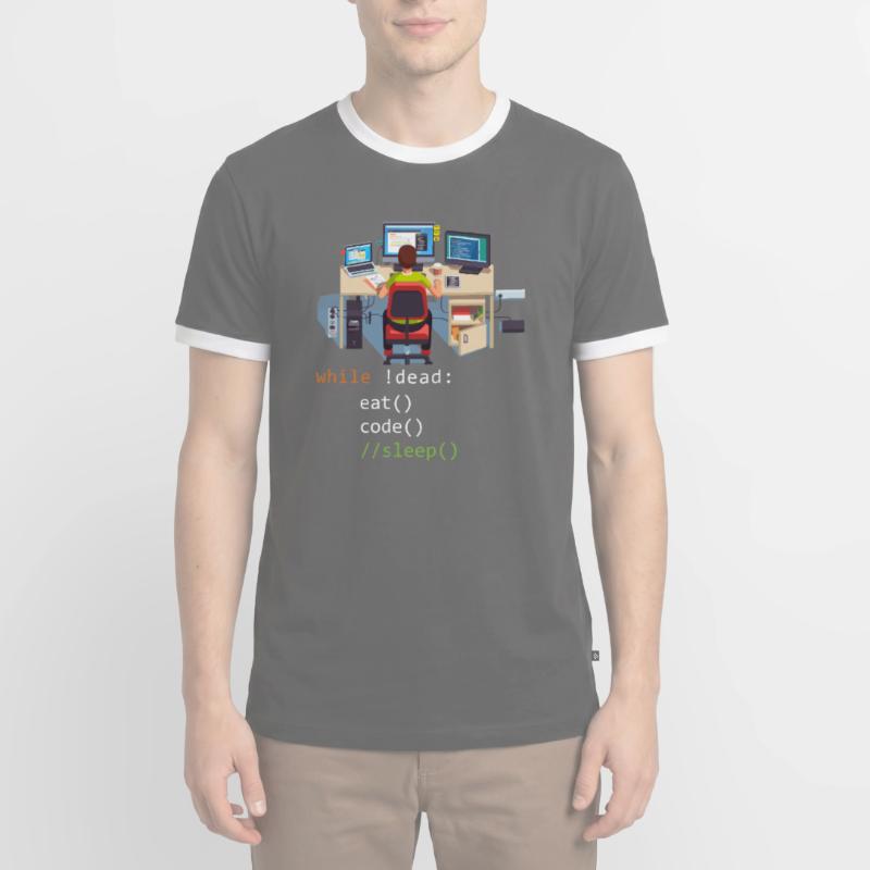 Informatik Python Programmierer Eat Code Sleep Männer Kontrast-T-Shirt