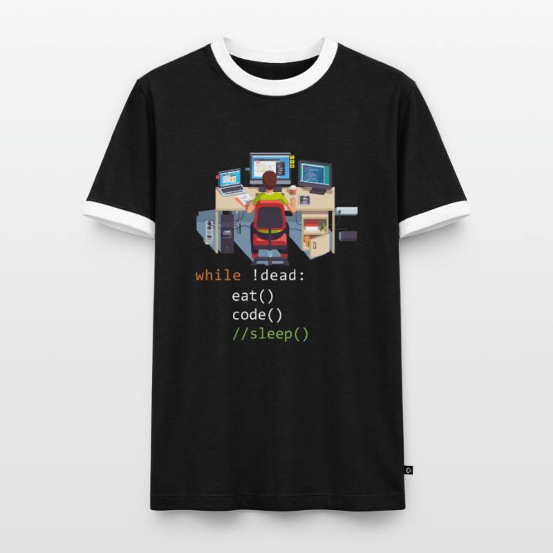 Informatik Python Programmierer Eat Code Sleep Männer Kontrast-T-Shirt
