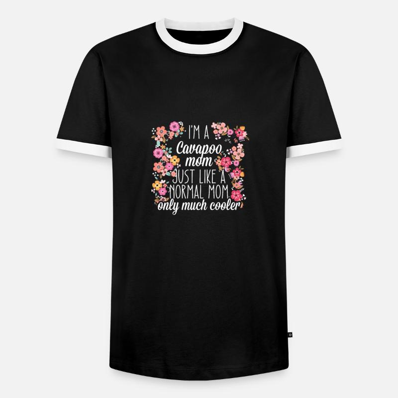 Cavapoo Mom - Men's Ringer Shirt - black/white