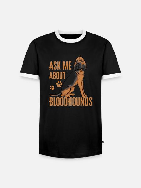 Bloodhound Hund Bluthund - Männer Kontrast-T-Shirt - Schwarz/Weiß