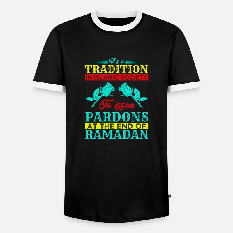 TRADITION TO ISSUE PARDON - Men's Ringer Shirt - black/white