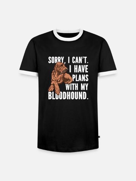 Bloodhound Hund Bluthund - Männer Kontrast-T-Shirt - Schwarz/Weiß
