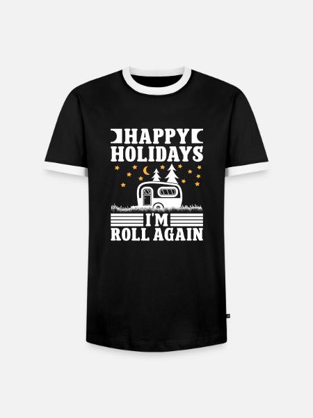Holidays i'm roll again - Männer Kontrast-T-Shirt - Schwarz/Weiß