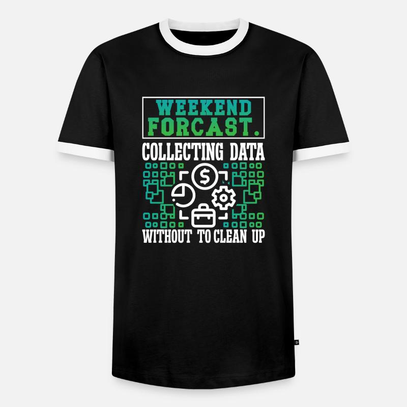 Collecting Data - Männer Kontrast-T-Shirt - Schwarz/Weiß