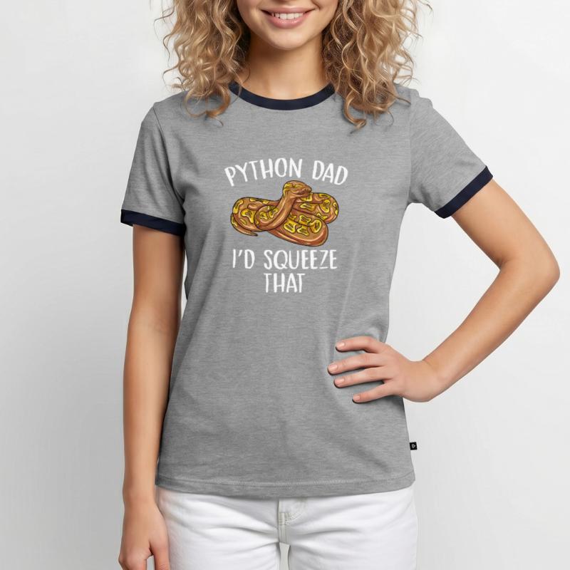 python dad Id squeeze that Design pour une blague de serpent T-shirt contrasté Homme