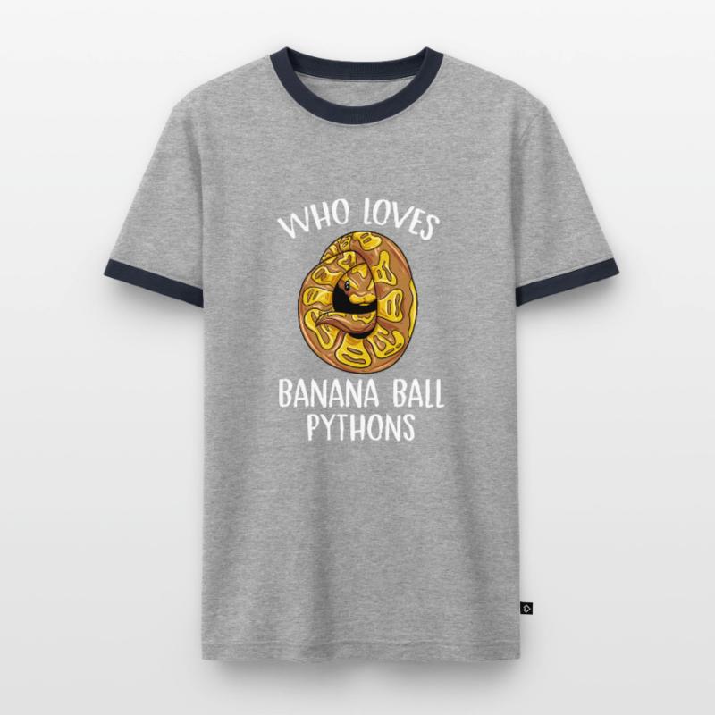 Qui aime la conception de python boule de banane T-shirt contrasté Homme