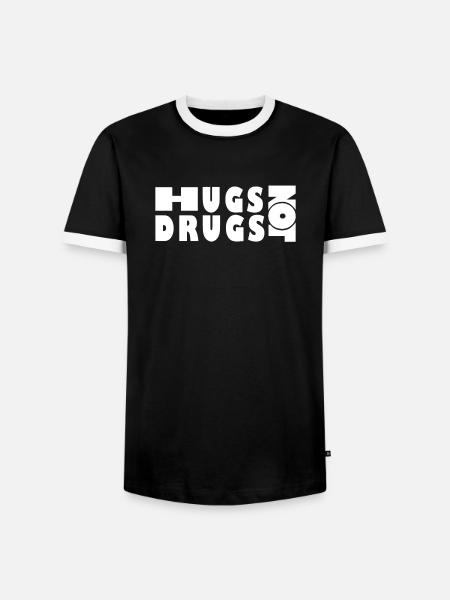 Umarmungen Statt Drogen - Männer Kontrast-T-Shirt - Schwarz/Weiß