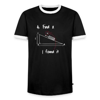 Find X Mathematics Math - Men's Ringer Shirt - black/white - Front - AI Model Female 172 light (172cm) & AI Model Male 178 light (178cm)