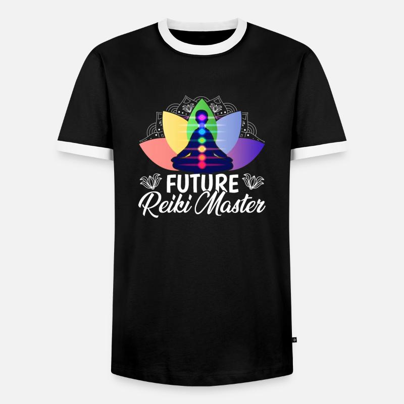 Future Reiki Master - Männer Kontrast-T-Shirt - Schwarz/Weiß