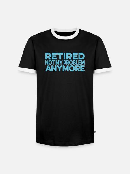Rentner Rente Witzig - Männer Kontrast-T-Shirt - Schwarz/Weiß