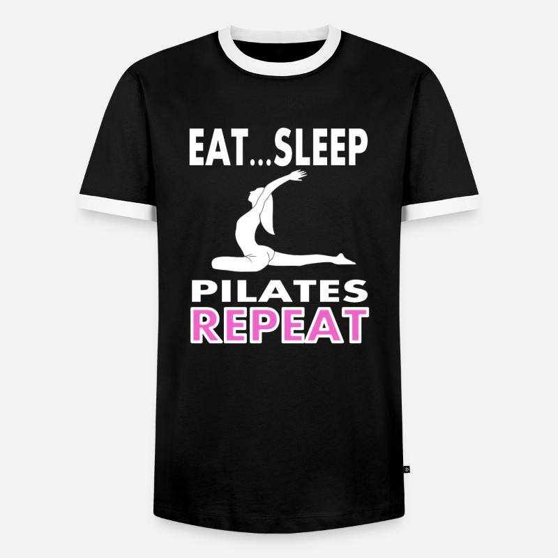 Pilates training Ganzkörpertraining Geschenkidee - Männer Kontrast-T-Shirt - Schwarz/Weiß