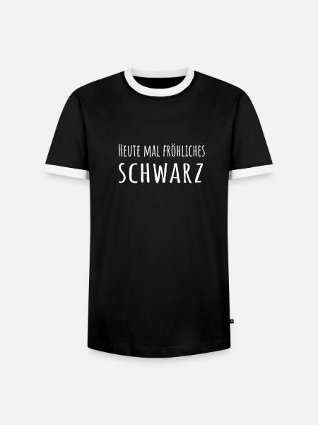 Heute mal fröhliches Schwarz - Männer Kontrast-T-Shirt - Schwarz/Weiß