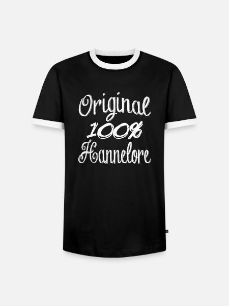 Original 100% Hannelore - Men's Ringer Shirt - black/white