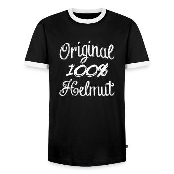 Original 100% Helmut - Men's Ringer Shirt - black/white - Front - AI Model Female 172 light (172cm) & AI Model Male 178 light (178cm)
