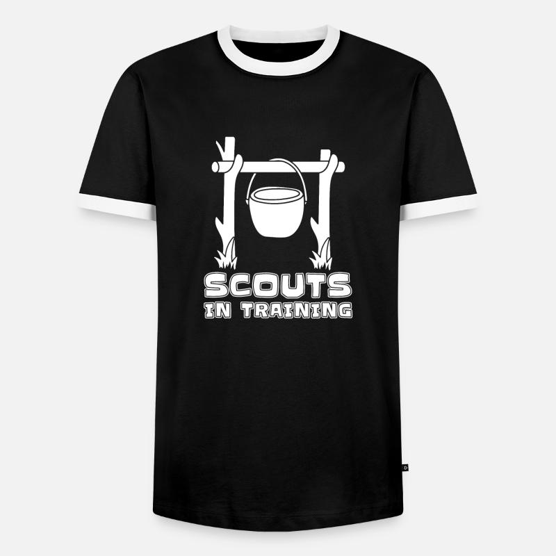 Boy Scout Training - Men's Ringer Shirt - black/white