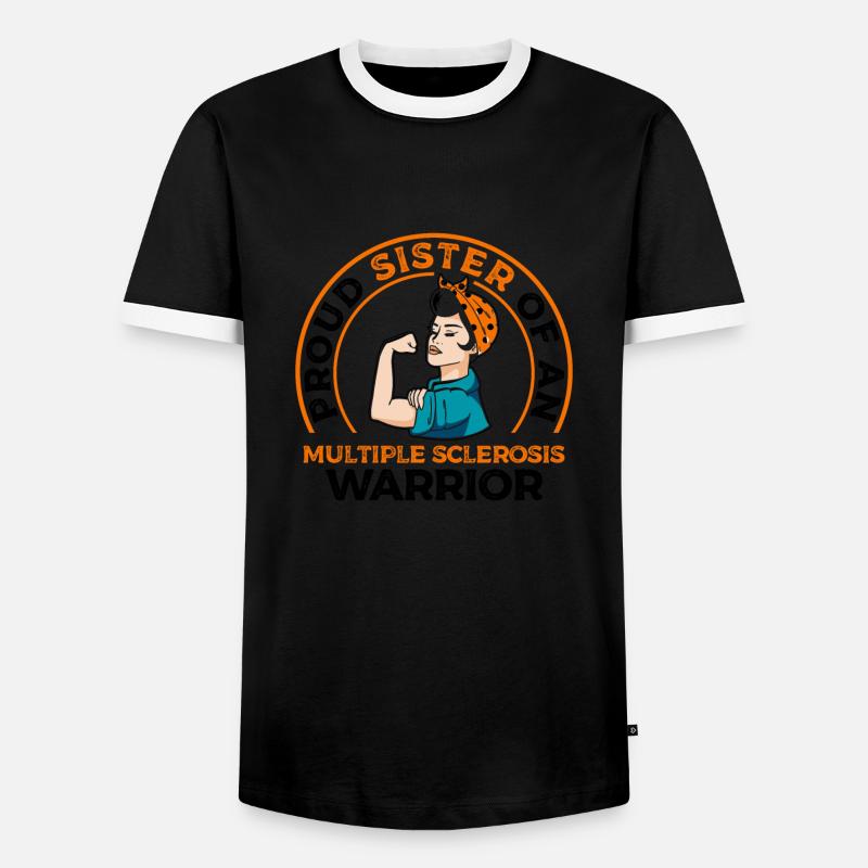 Stolze Schwester Eines - Männer Kontrast-T-Shirt - Schwarz/Weiß