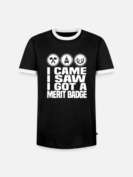 Pfadfinder Abzeichen - Männer Kontrast-T-Shirt - Schwarz/Weiß