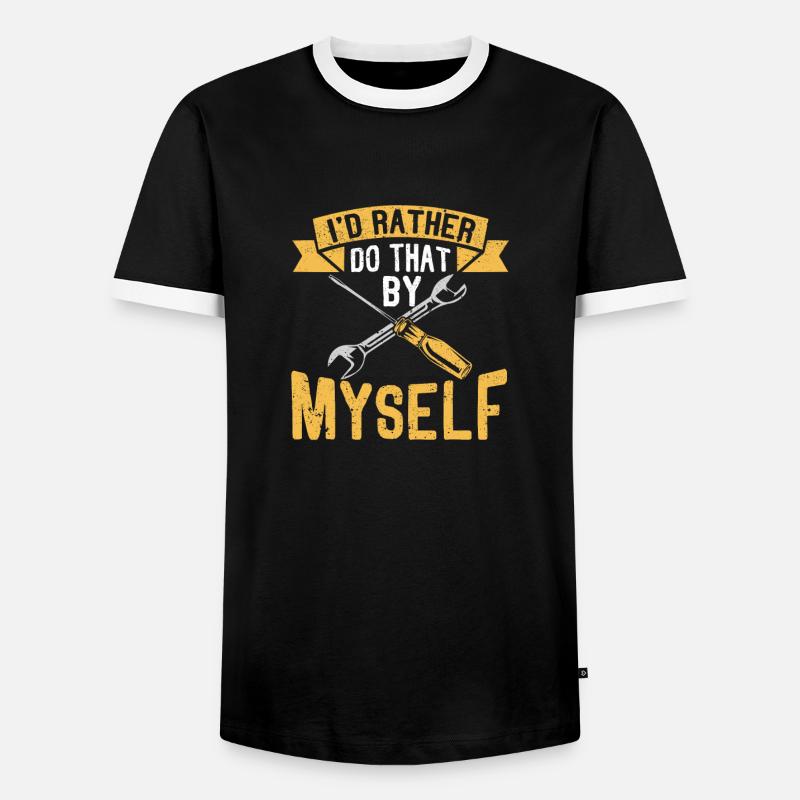 I'd rather do it myself - Men's Ringer Shirt - black/white