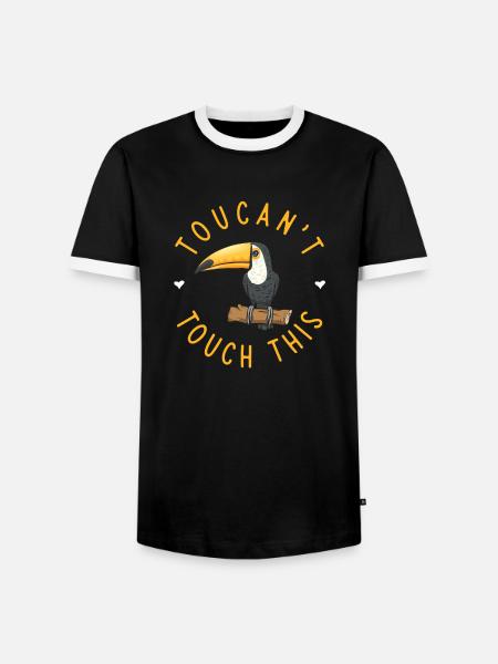 Tukan Vogel Regenwald - Männer Kontrast-T-Shirt - Schwarz/Weiß