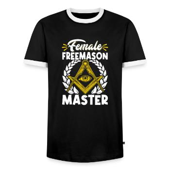 Masonic Freemasonry Fraternal - Männer Kontrast-T-Shirt - Schwarz/Weiß - Vorne - AI Model Female 172 light (172cm) & AI Model Male 178 light (178cm)