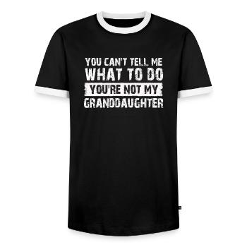 Pas ma petite-fille - T-shirt contrasté Homme - noir/blanc - Devant - AI Model Female 172 light (172cm) & AI Model Male 178 light (178cm)