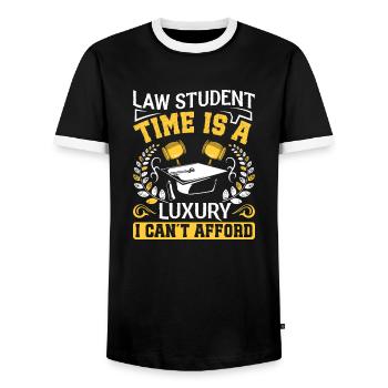 Doctorat Grand Diplôme - T-shirt contrasté Homme - noir/blanc - Devant - AI Model Female 172 light (172cm) & AI Model Male 178 light (178cm)