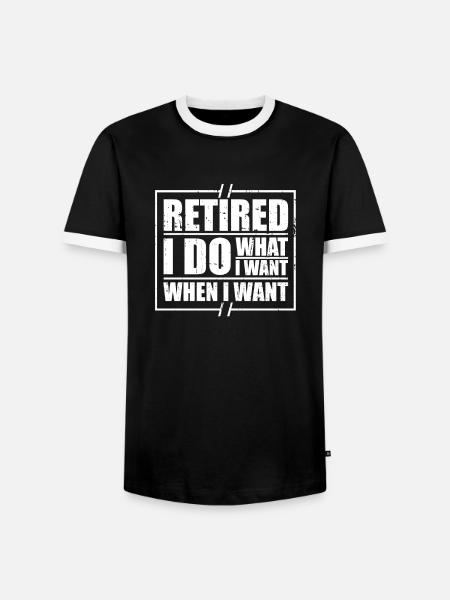 Pensioner pension - Men's Ringer Shirt - black/white