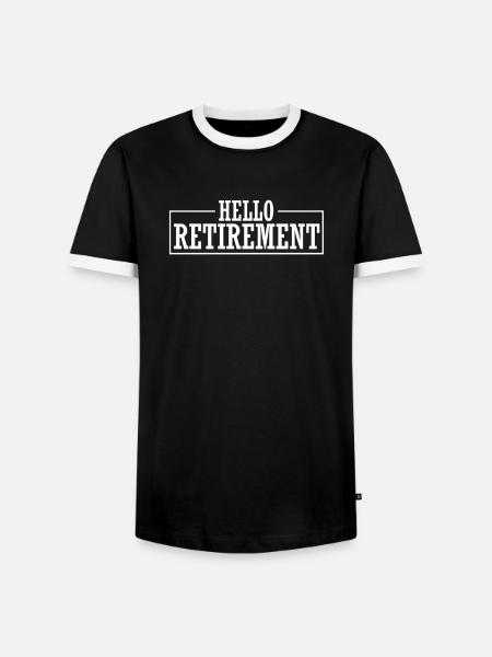 Pensioner Retirement Hello Retirement - Men's Ringer Shirt - black/white