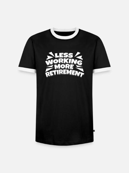 Pension de pensionné - T-shirt contrasté Homme - noir/blanc