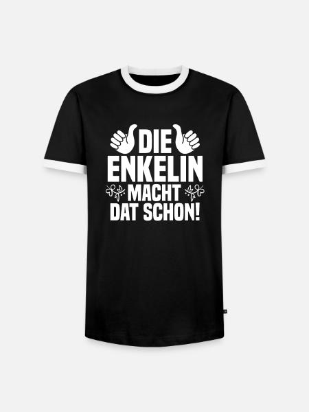 Enkelin - Männer Kontrast-T-Shirt - Schwarz/Weiß