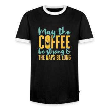 Childcare Teacher Educator - Men's Ringer Shirt - black/white - Front - AI Model Female 172 light (172cm) & AI Model Male 178 light (178cm)