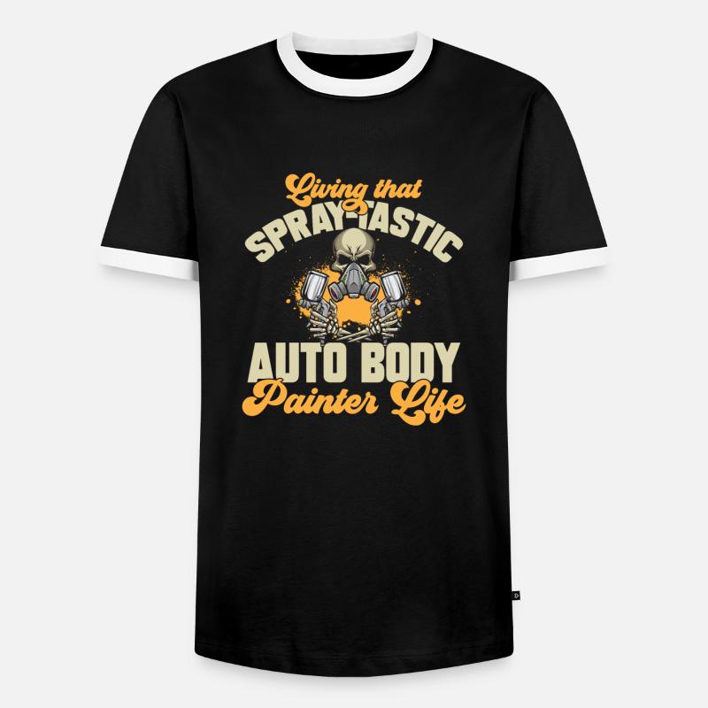 Body Painter Car Painter Painter - Men's Ringer Shirt - black/white