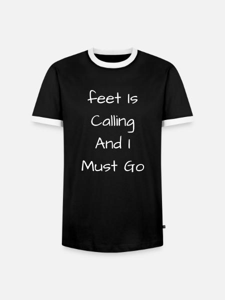 Feet Lover Zitat Fußtext - Männer Kontrast-T-Shirt - Schwarz/Weiß