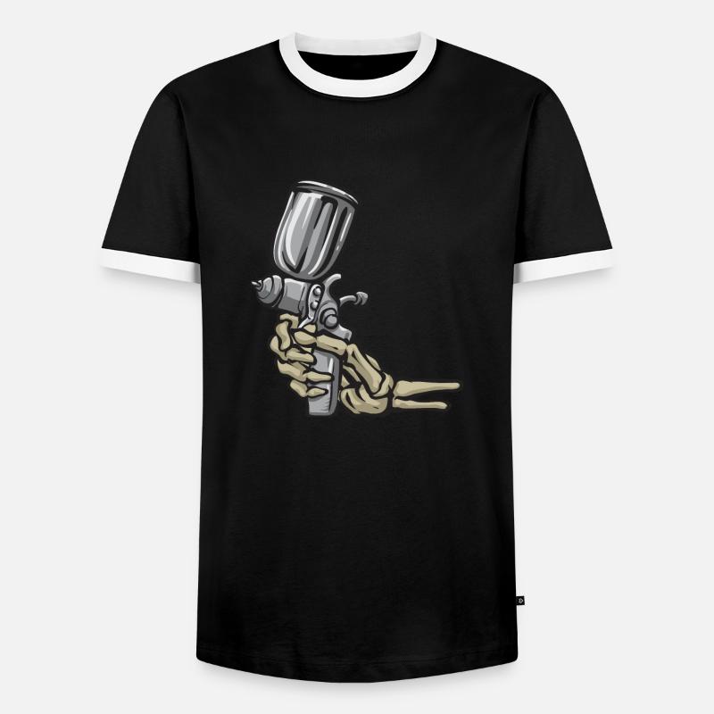 Body Painter Car Painter Painter - Men's Ringer Shirt - black/white
